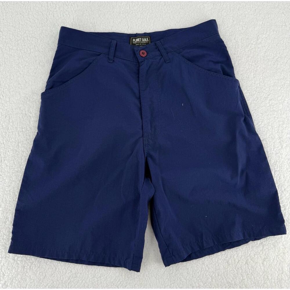 Planet Golf Navy Button And Zipper Closure Front Pockets Shorts Mens‎ Small